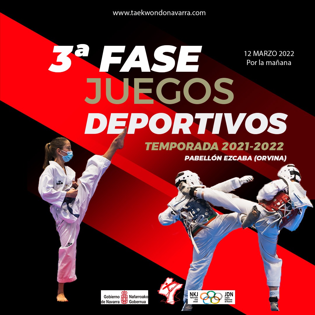 HORARIOS Y SORTEOS 3 FASE JJDD 12 MARZO 2022